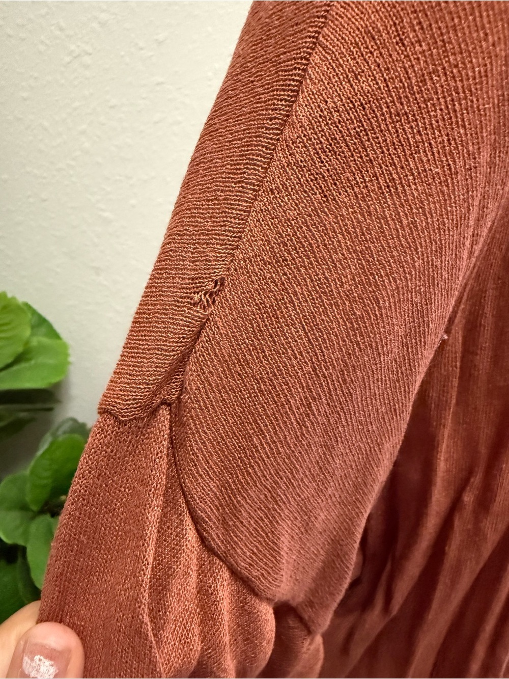 Lightweight Rust Open-Front Cardigan - Picture 3 of 7